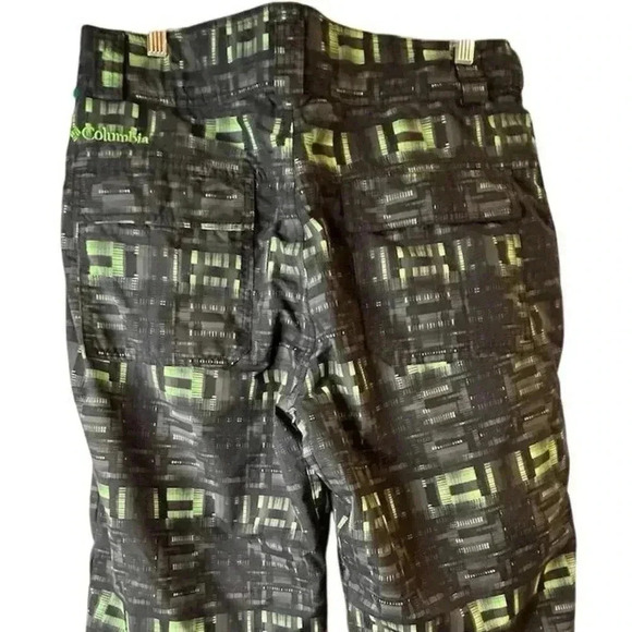 Columbia Men's Geometric Snow Pants Multicolor Size S Winter Ski Black Green - Picture 8 of 15
